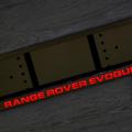 Image: LED авторамка Range Rover Evoque (Рэндж Ровер Эвок) из нержавеющей стали со светящейся надписью
