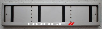 LED Номерная рамка DODGE из нержавеющей стали со светящейся надписью