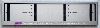 LED Номерная рамка Subaru Tecnica International из нержавеющей стали со светящейся надписью