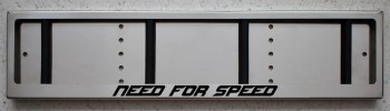 Рамка из нержавеющей стали для номера с надписью NEED FOR SPEED