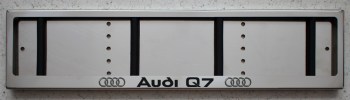 Номерная рамка Audi Q7 для номера Ауди из нержавеющей стали