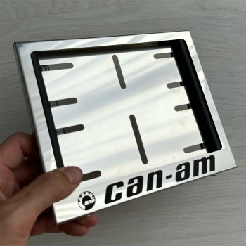 Рамка номера снегохода BRP Can-am по новому ГОСТ из нержавеющей стали