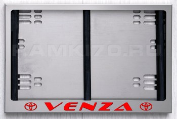 Квадратная LED рамка номера Venza из нержавеющей стали с подсветкой надписи