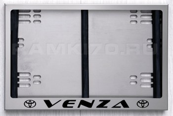 Задняя номерная рамка гос номера VENZA по новому ГОСТу квадратная