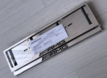 Номерная рамка AMG Мерседес-Бенц из нержавеющей стали