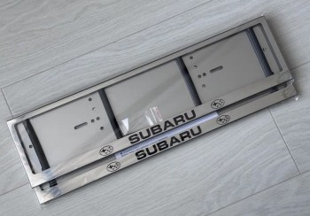 Номерная рамка Subaru Субару для номера из нержавейки